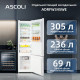 Двухкамерный холодильник Ascoli ADRFB345WE