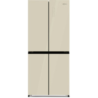 Холодильник ZUGEL ZRCD430С бежевое стекло