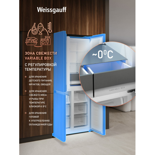 Холодильник Weissgauff WCD 450 B NoFrost Inverter
