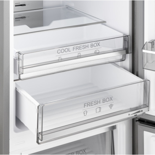 Холодильник Weissgauff WRK 2000 Total NoFrost Inverter Beige Glass