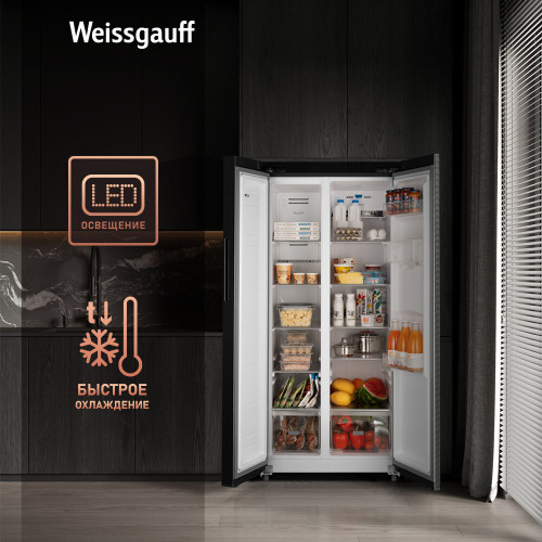Холодильник Weissgauff WSBS 600 XB NoFrost Inverter Water Dispenser