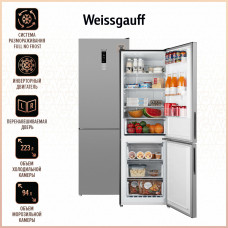 Холодильник Weissgauff WRK 1850 D Full NoFrost Inverter Inox