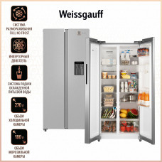 Холодильник Weissgauff WSBS 600 X NoFrost Inverter Water Dispenser
