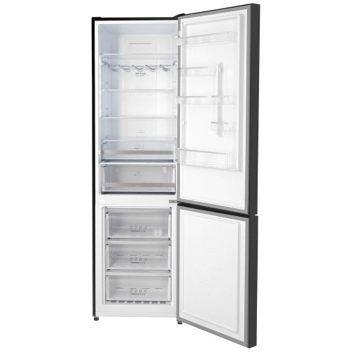 Холодильник HIBERG RFC-400DX NFGB черное стекло