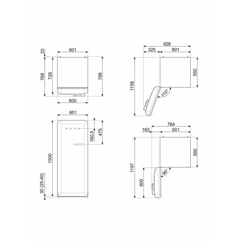 Холодильник SMEG FAB28LBL6