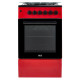 Кухонная плита MIU 5014 ERP ГК LUX красная с электродуховкой
