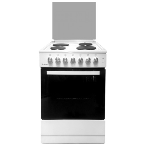 Плита De Luxe 606004.13э 001(кр) белый крышка стеклянная