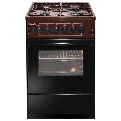 Плита Лысьва ЭГ 401 МС-2у коричневый (стеклянная крышка) реш.чугун