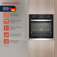 Духовой шкаф Grundig GEBM19300BC нерж/черный