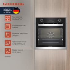 Духовой шкаф Grundig GEBM19300BC нерж/черный