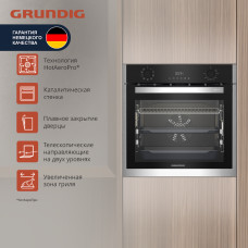 Духовой шкаф Grundig GEBM19301BC черный/нерж