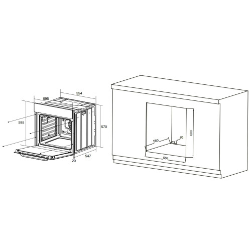 Духовой шкаф MEFERI MEO6016BK Comfort Plus