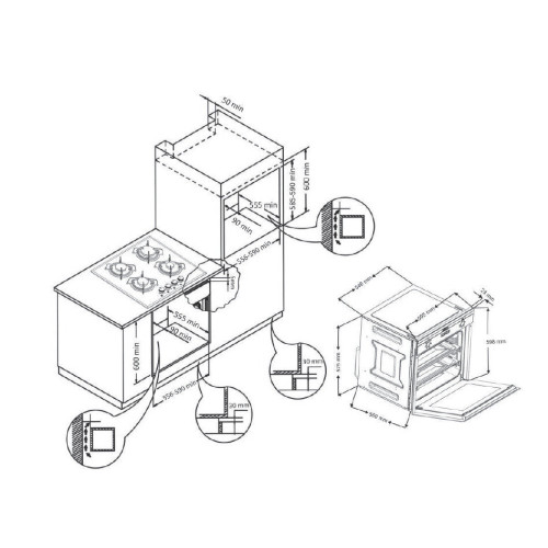 Духовой шкаф Monsher MOE 6093 Noir