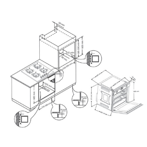 Духовой шкаф Monsher MOE 6093 Noir
