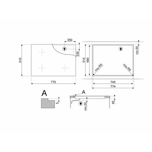Варочная поверхность SMEG SE484EMTD 