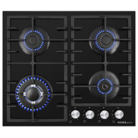 Варочная поверхность HOMSair HGG646BK черный (стекло)