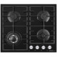 Варочная поверхность HOMSair HGG646BK черный (стекло)