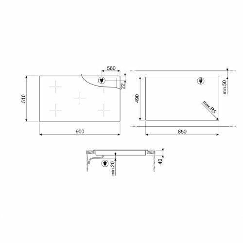 Варочная поверхность SMEG SE495ETD 