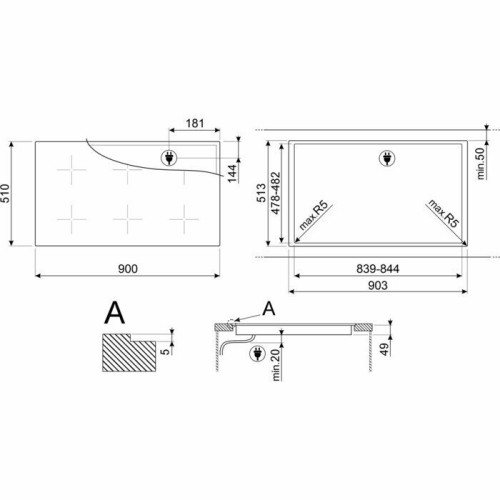 Варочная поверхность SMEG SI1M4954D 