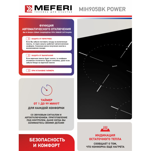 Варочная поверхность Meferi MIH905BK Power