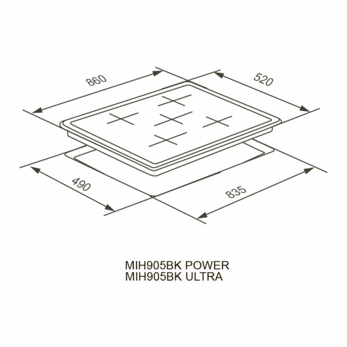 Варочная поверхность Meferi MIH905BK Power