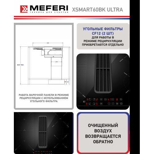 Варочная поверхность MEFERI XSMART60BK Ultra