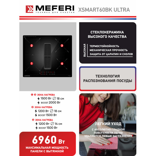 Варочная поверхность MEFERI XSMART60BK Ultra