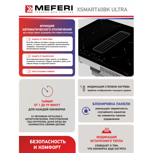 Варочная поверхность MEFERI XSMART60BK Ultra