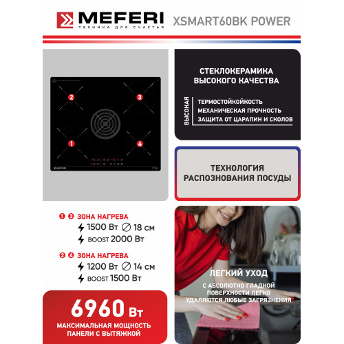 Варочная поверхность MEFERI XSMART60BK Power