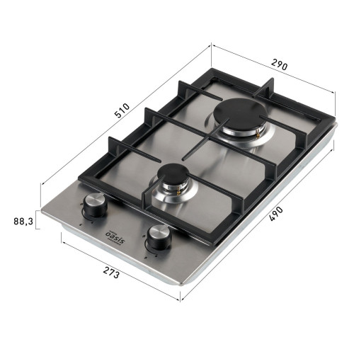 Варочная поверхность OASIS P-MEND сталь нержавеющая