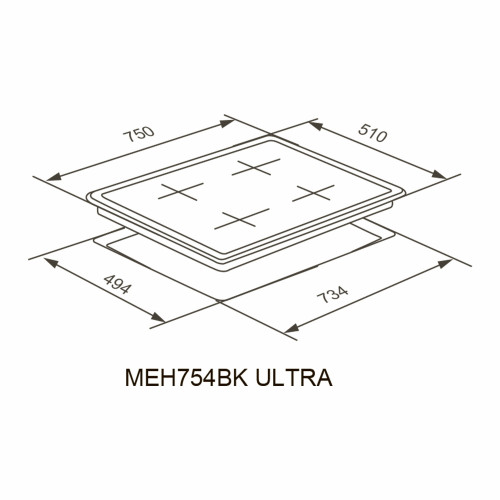 Варочная поверхность Meferi MEH754BK Ultra