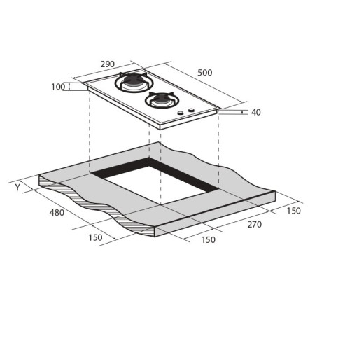 Варочная поверхность газ ZUGEL ZGH292W белая
