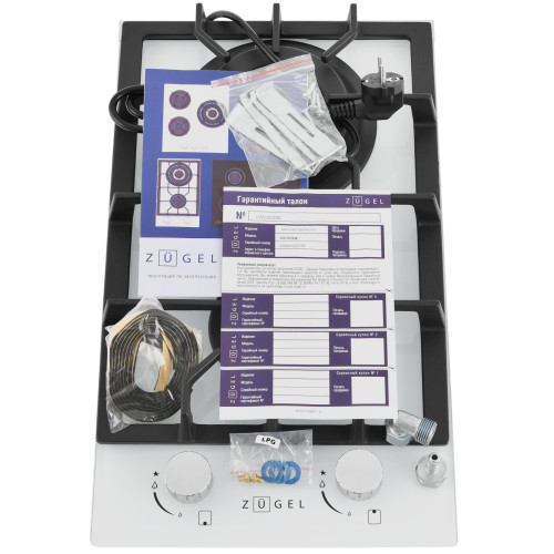 Варочная поверхность газ ZUGEL ZGH292W белая