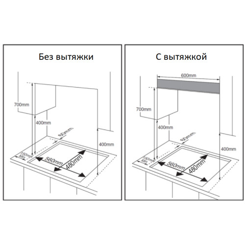Варочная поверхность Weissgauff HGG 641 BV Volcano Burner Nano Glass