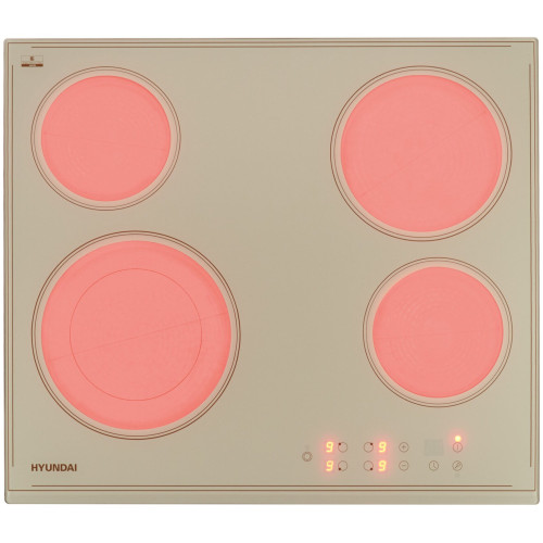 Варочная поверхность Hyundai HHE 6450 BE бежевый
