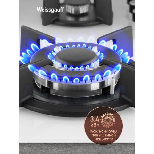 Варочная поверхность газовая Weissgauff HG 640 WGh
