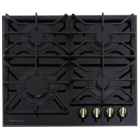 Варочная поверхность Kuppersberg FQ663 B ретро антрацит/ручки бронза