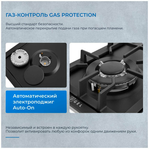 Варочная панель ZUGEL ZGH600B черная