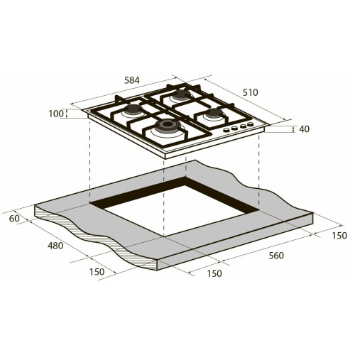 Варочная панель ZUGEL ZGH600B черная