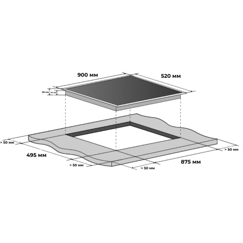 Варочная поверхность Meferi MIH905BK Ultra