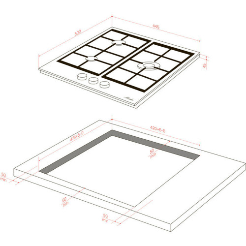 Варочная поверхность MONSHER MSG 43 Acier