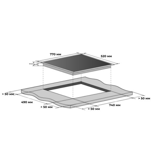 Варочная поверхность Meferi MEH755BK Ultra