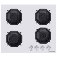 Варочная поверхность Maunfeld EGHG 64 2CW/G белый стекло