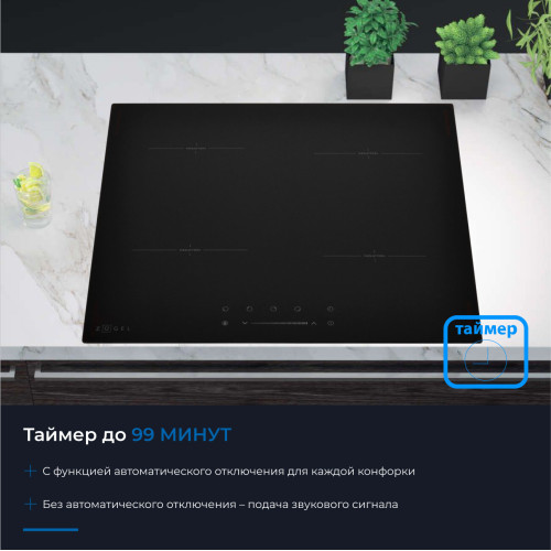Варочная поверхность ZUGEL ZIH604B черная