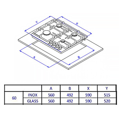 Варочная поверхность Weissgauff HGG 641 WGSV Nano Glass