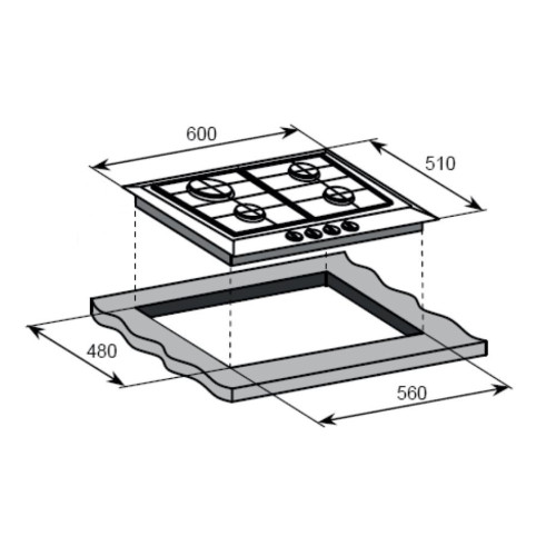 Варочная поверхность Weissgauff HGG 641 BGh Nano Glass
