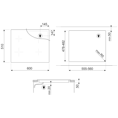 Варочная поверхность SMEG SI1M4634D 