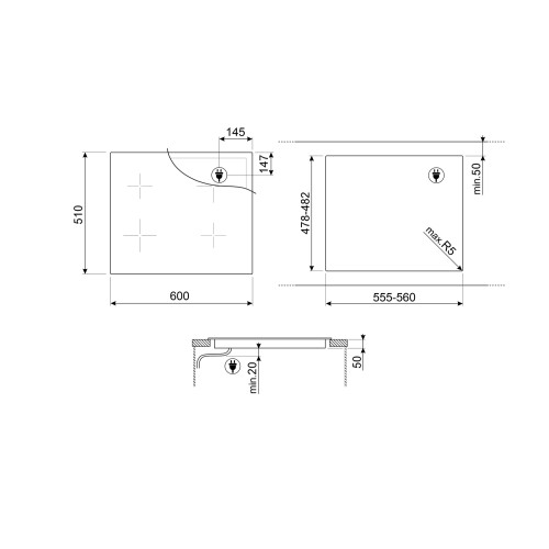 Варочная поверхность SMEG SI1M4644D 