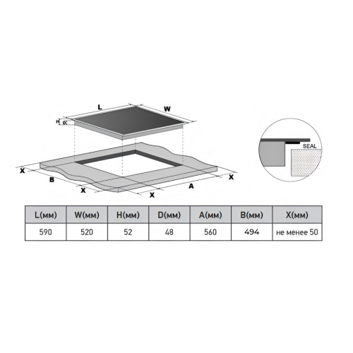 Варочная поверхность MEFERI MEH604BK Comfort