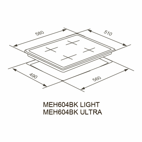 Варочная поверхность MEFERI MEH604BK Light